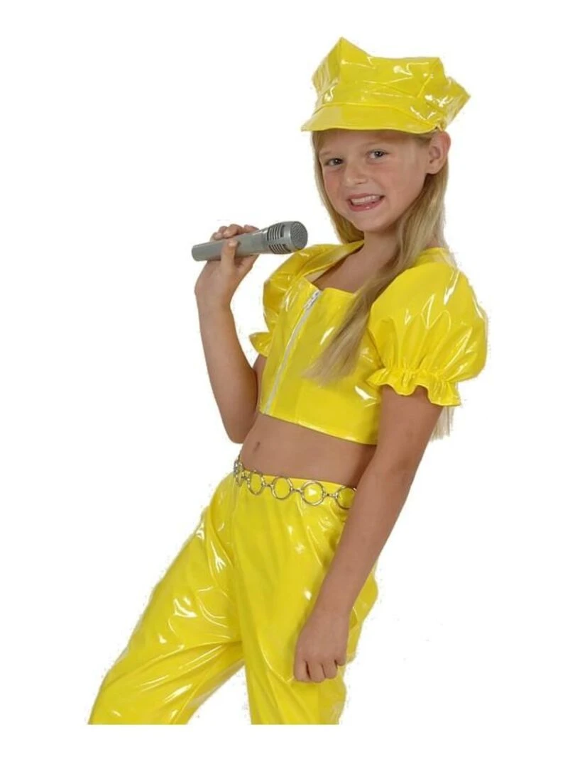 Déguisement Disco girl yellow enfant Jaune