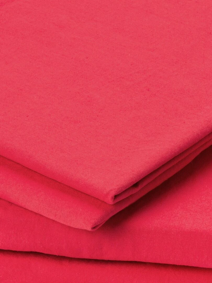 Taie d'oreiller en coton lavé   Rouge