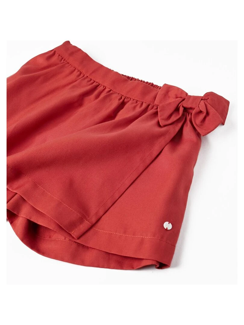 Jupe short en lyocell pour fille  ATLANTIC COMPANY   Rouge foncé