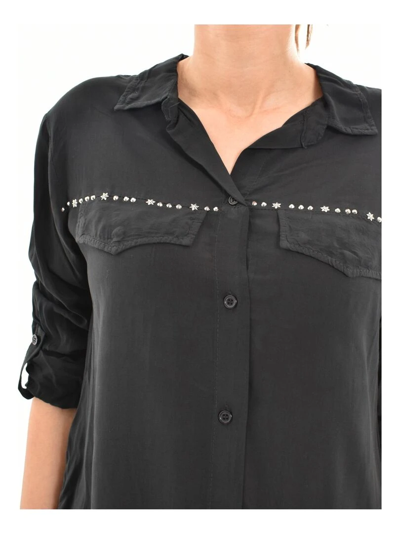 Chemise ample manches 3/4 OBRIENNE   Noir