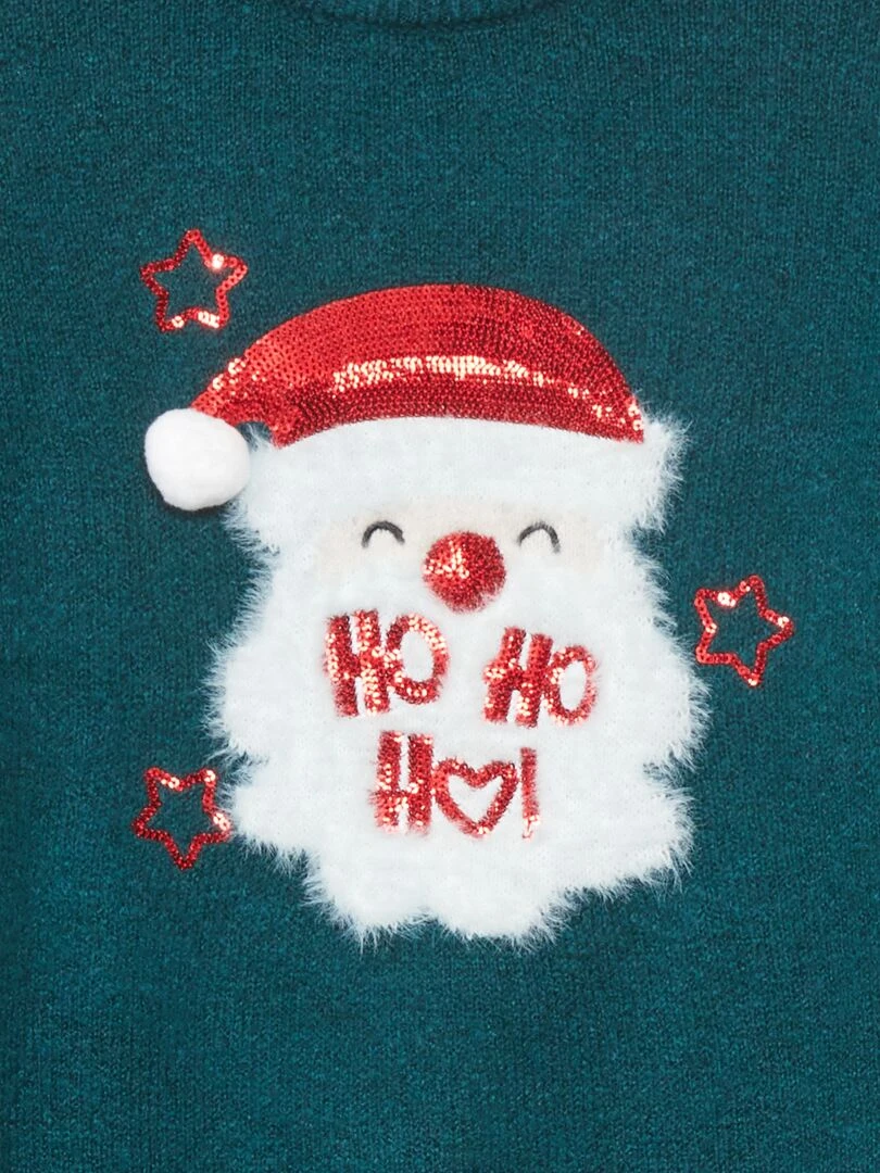 Pull de Noël avec père Noël Vert