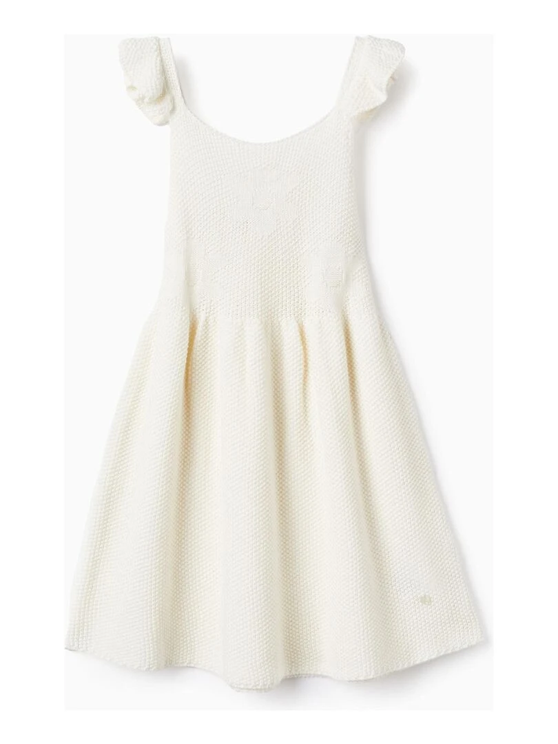 Robe À Bretelles En Maille De Coton Pour Fille manches courtes MATISSE Beige clair