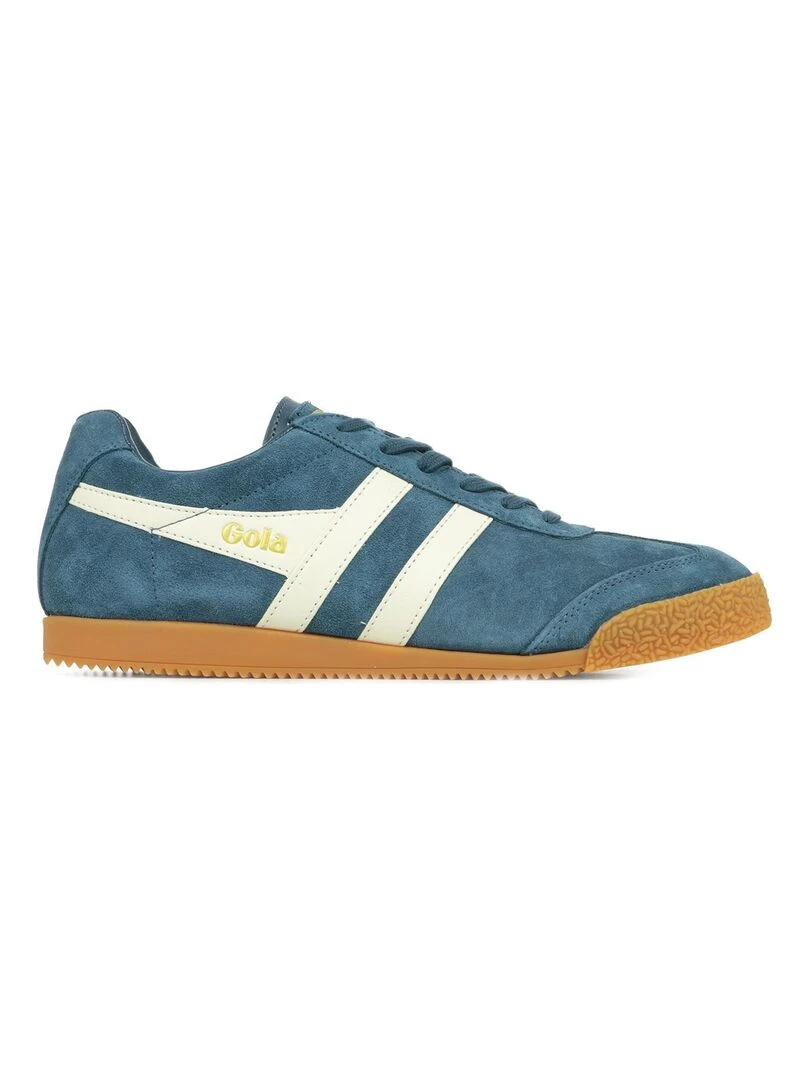 Baskets Gola Harrier Suede Bleu Blanc