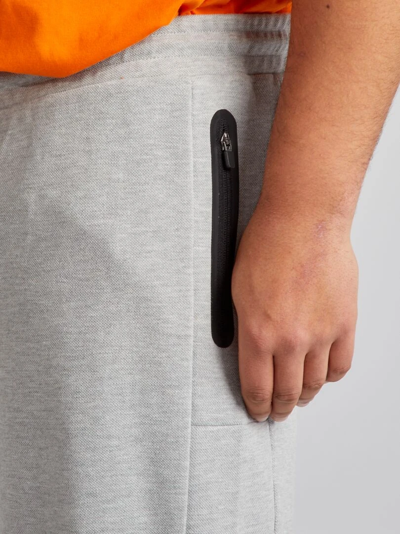 Bermuda façon jogging en piqué   Gris