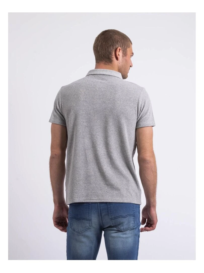 Polo manches courtes éponge PIBARK Gris