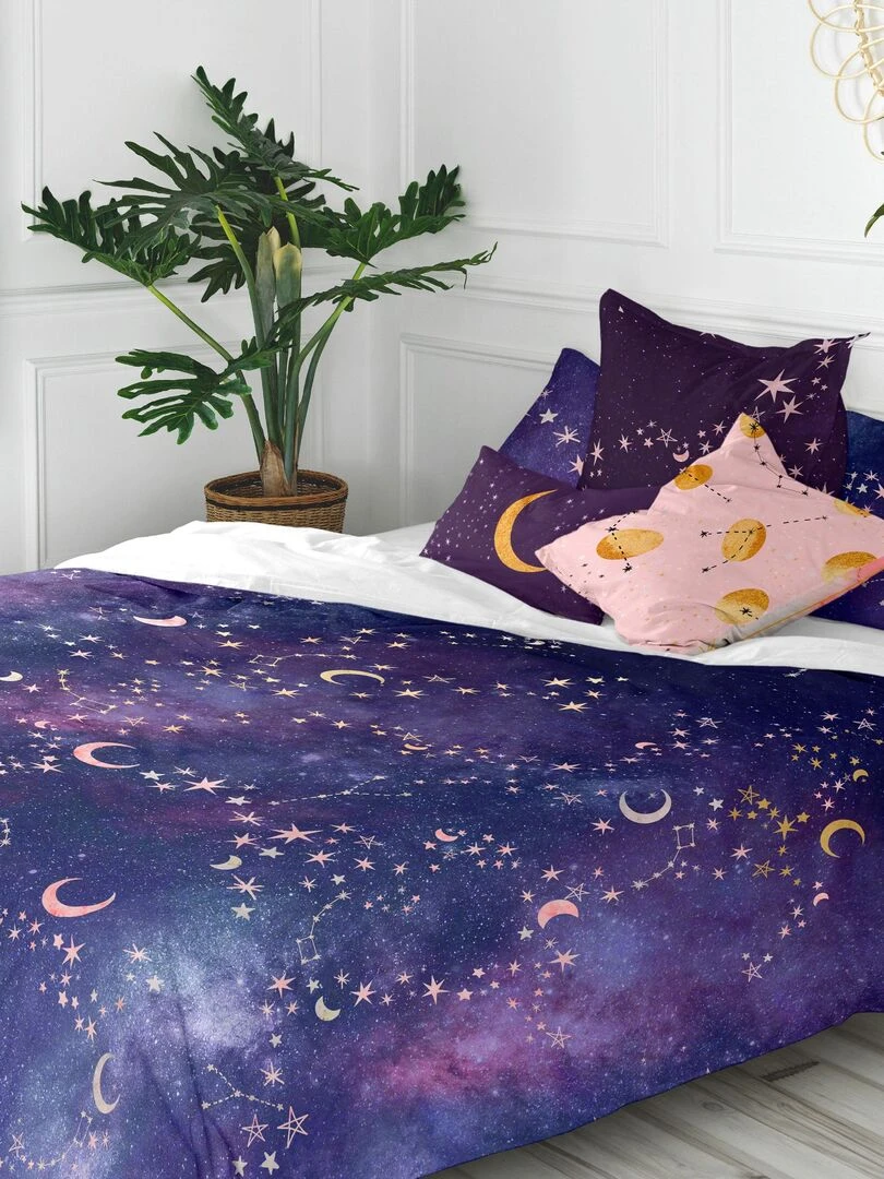 Housse de couette Ultraviolet "Happyfriday" Blanc