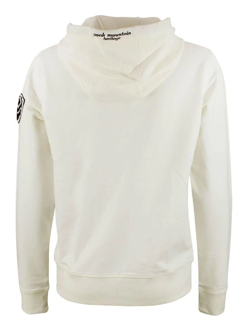 Sweat zippé à capuche femme ACLARA Ecru
