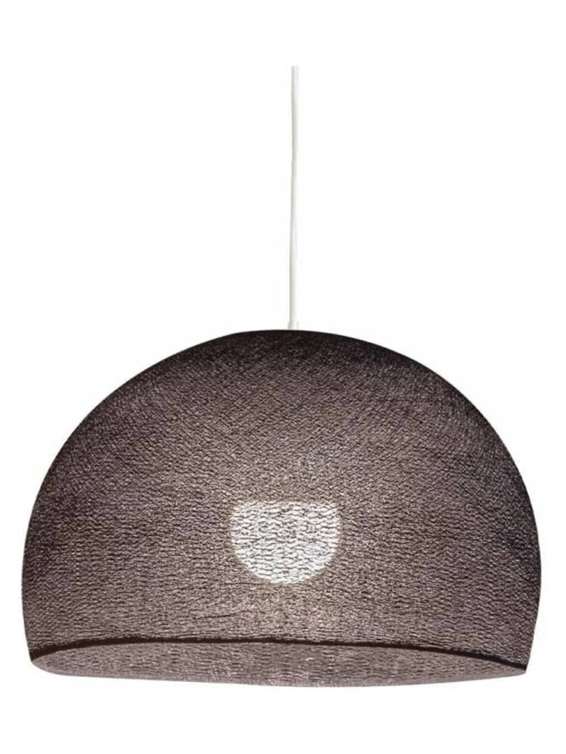 Abat jour Coupole Anthracite 50 et sa suspension simple gris anthracite