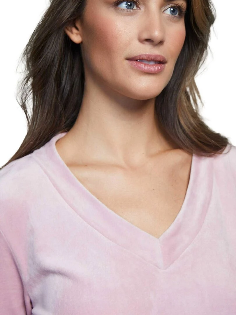 Tenue détente et intérieur pyjama pantalon haut Polar Soft   Rose
