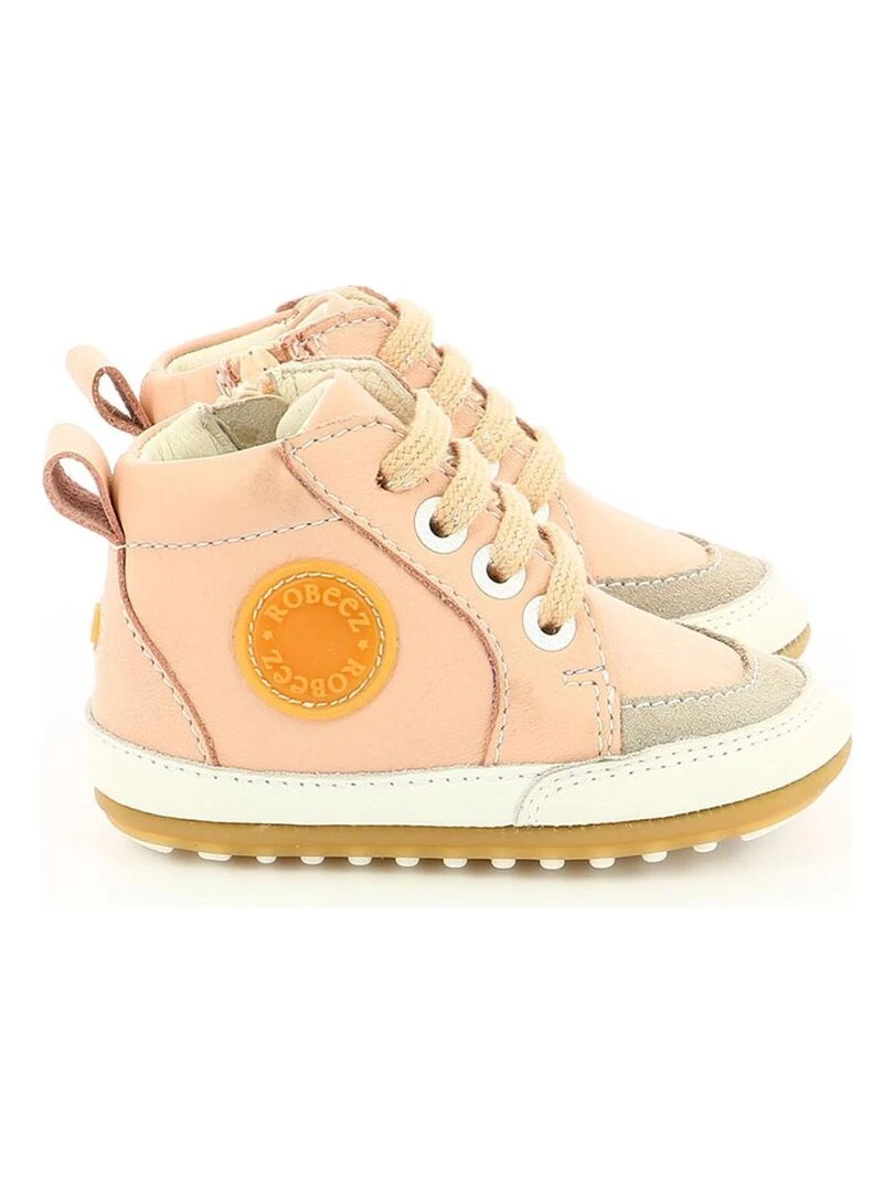 Sneakers hautes Cuir Migo   Rose
