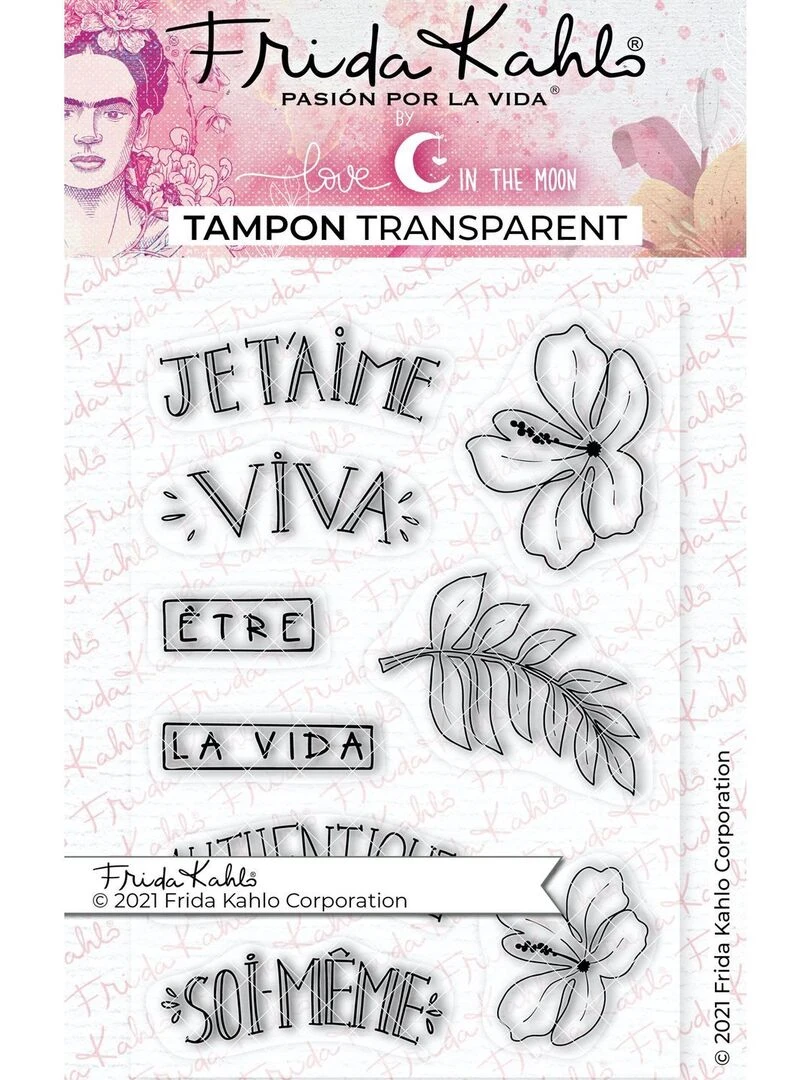 9 tampons transparents Messages positifs N/A