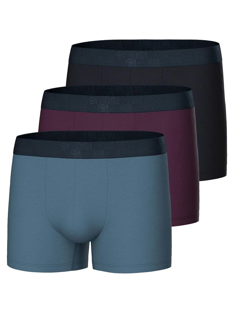 Pack de 3 boxers en coton bio Rouge