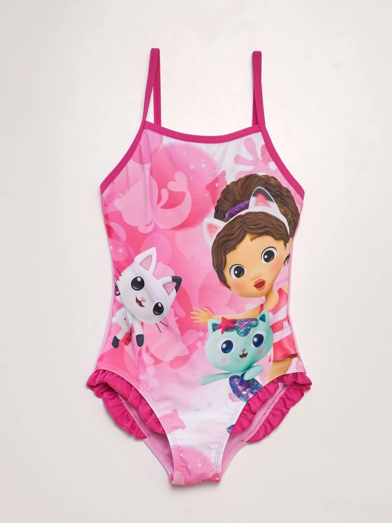 Maillot de bain 'Gabby et la maison magique' 1 pièce Rose foncé