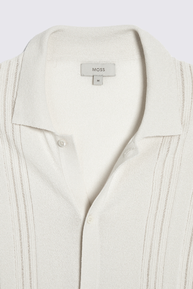Linen Blend Ink Blue Skipper Polo   Buy Online at Moss