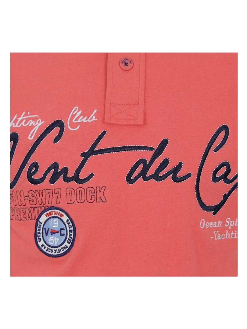 Polo manches courtes homme CAZRI   VENT DU CAP   Orange