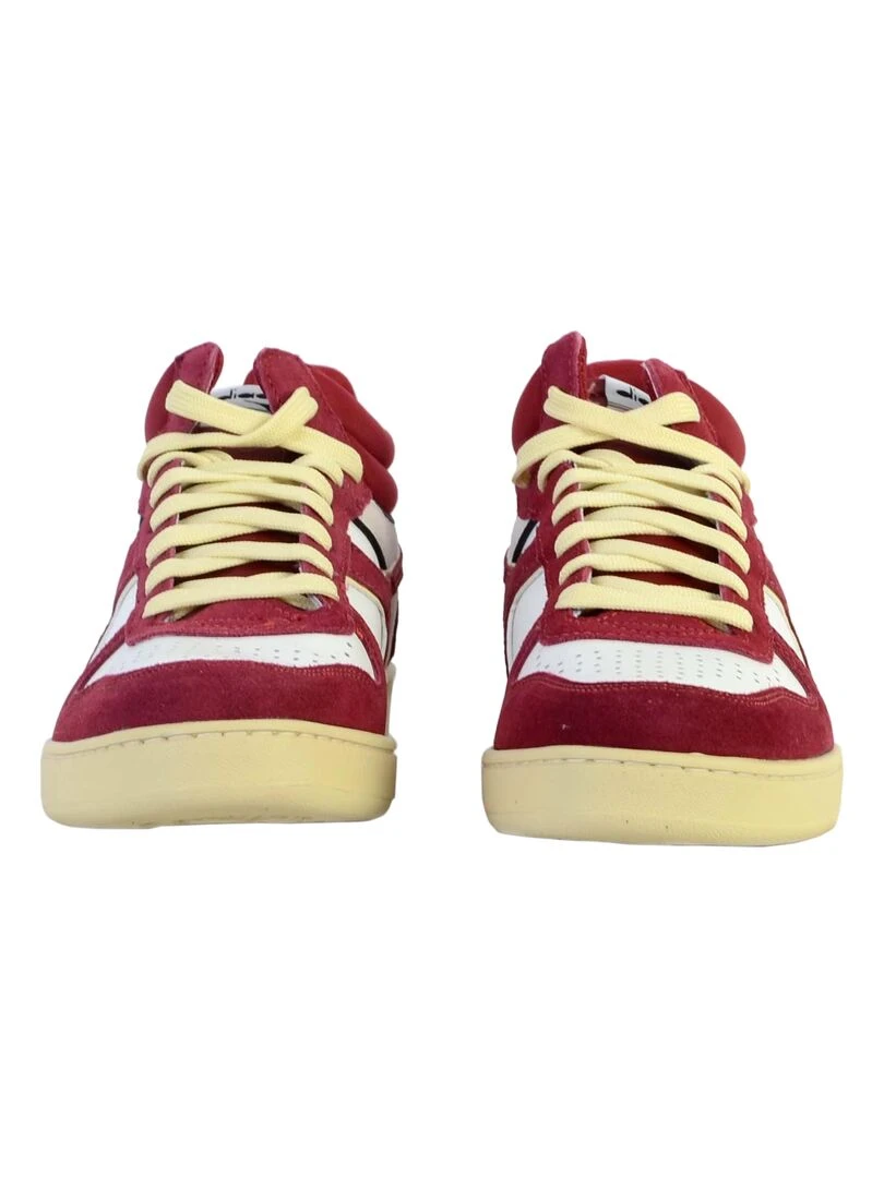 Basket Cuir Diadora Magic Demi Cut   Blanc