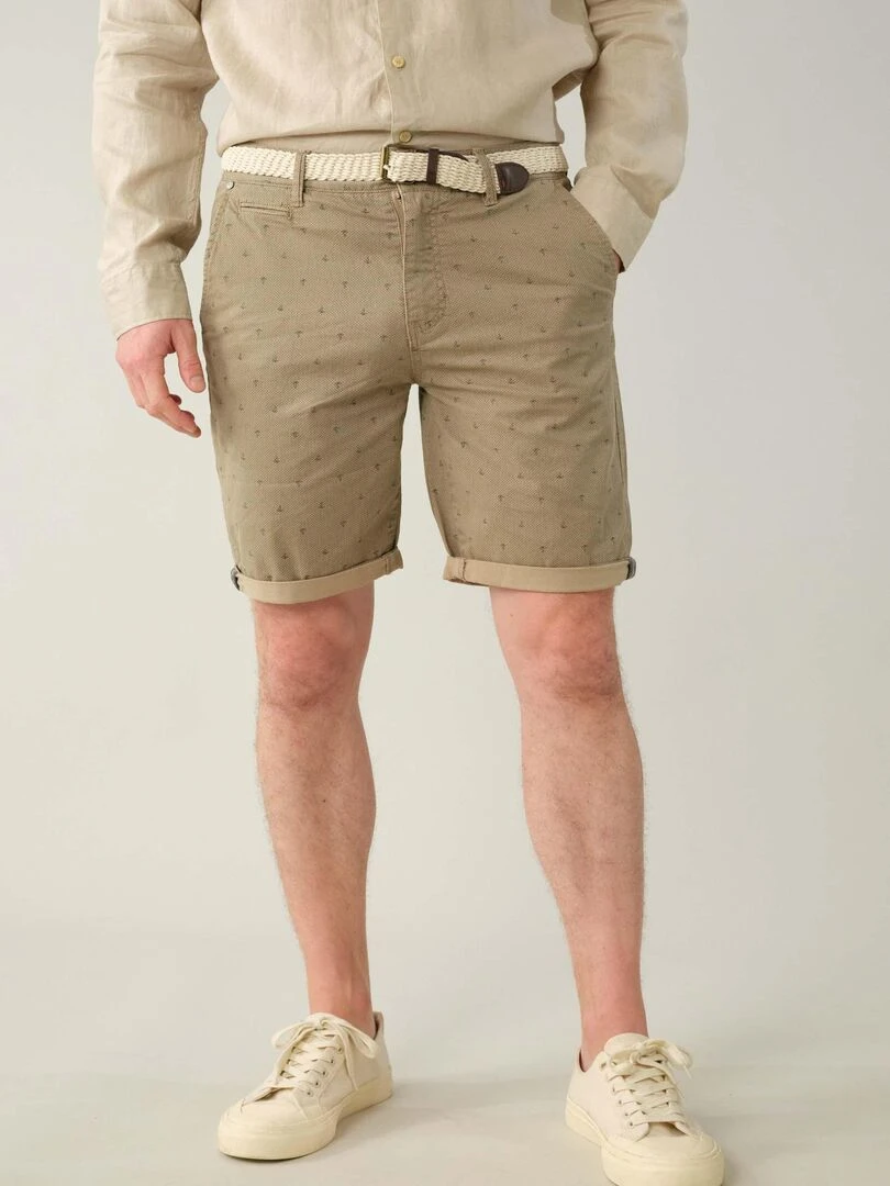 Bermuda en coton pour homme 'Deeluxe' Beige