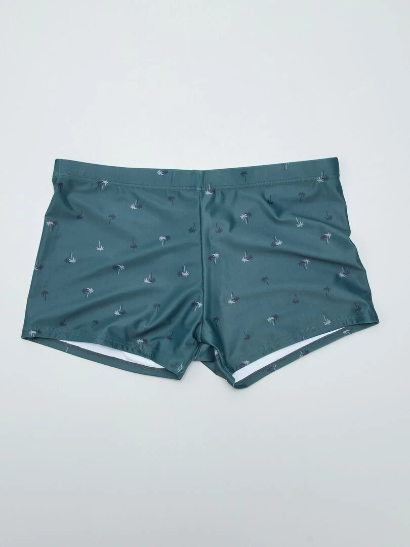 Boxer de bain palmiers Vert