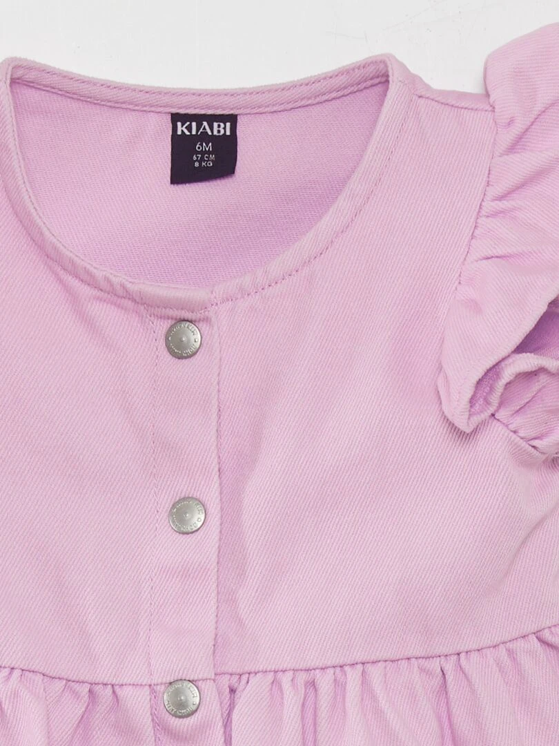 Robe évasée à volants Violet