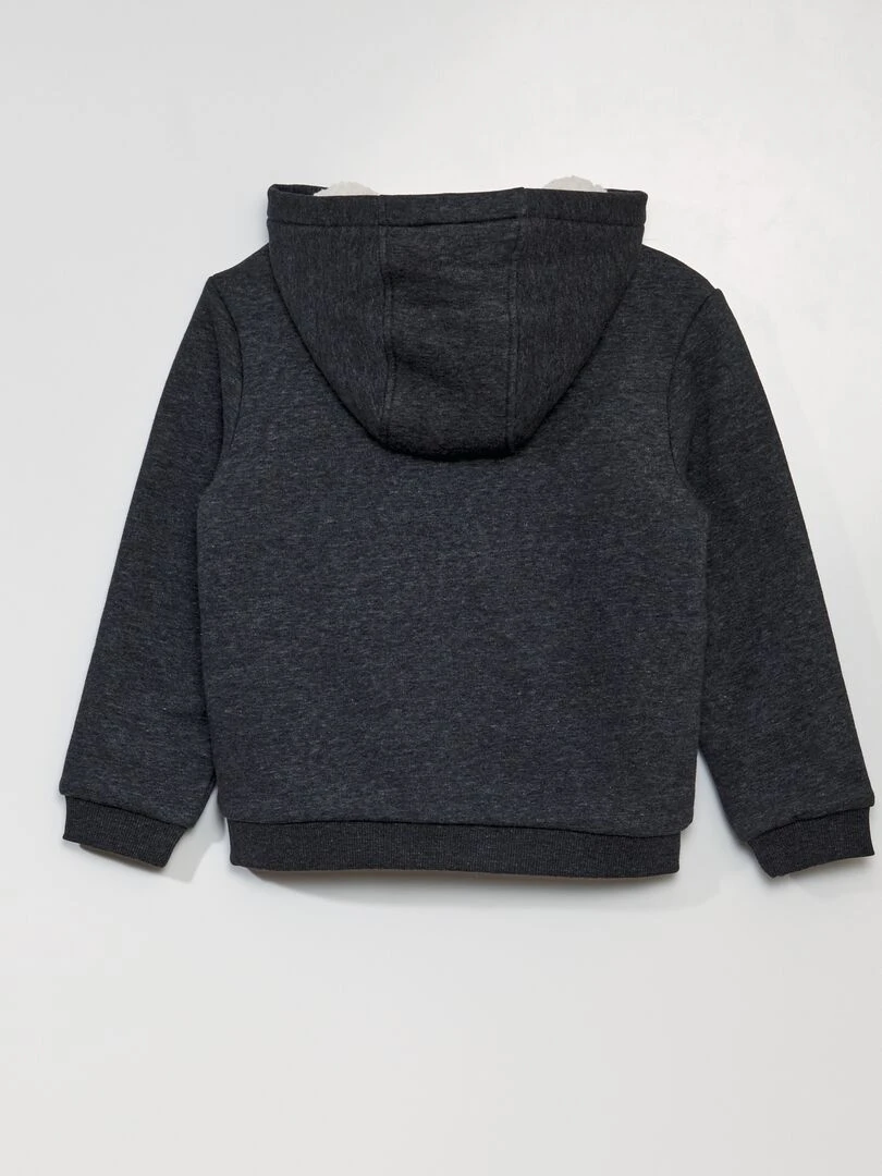 Sweat zippée avec capuche Gris foncé