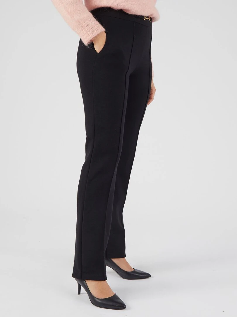 Pantalon droit maille milano Thermolactyl   Damart   Noir