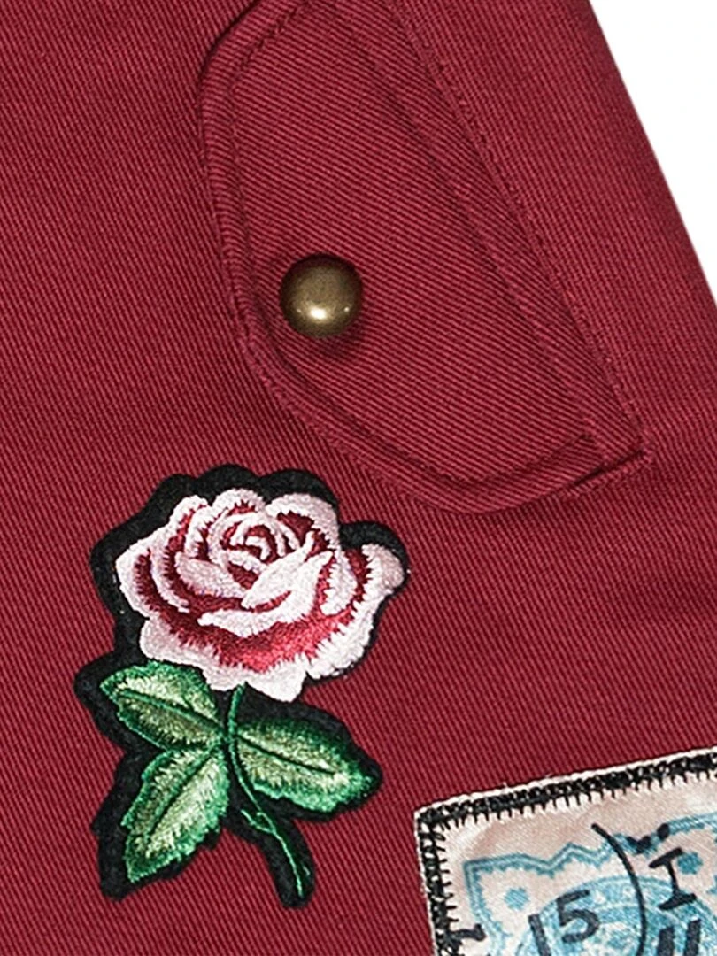 Jupe Courte Rouge Bdx Fille MINI SKA 'LA FAUTE A VOLTAIRE' Bordeaux