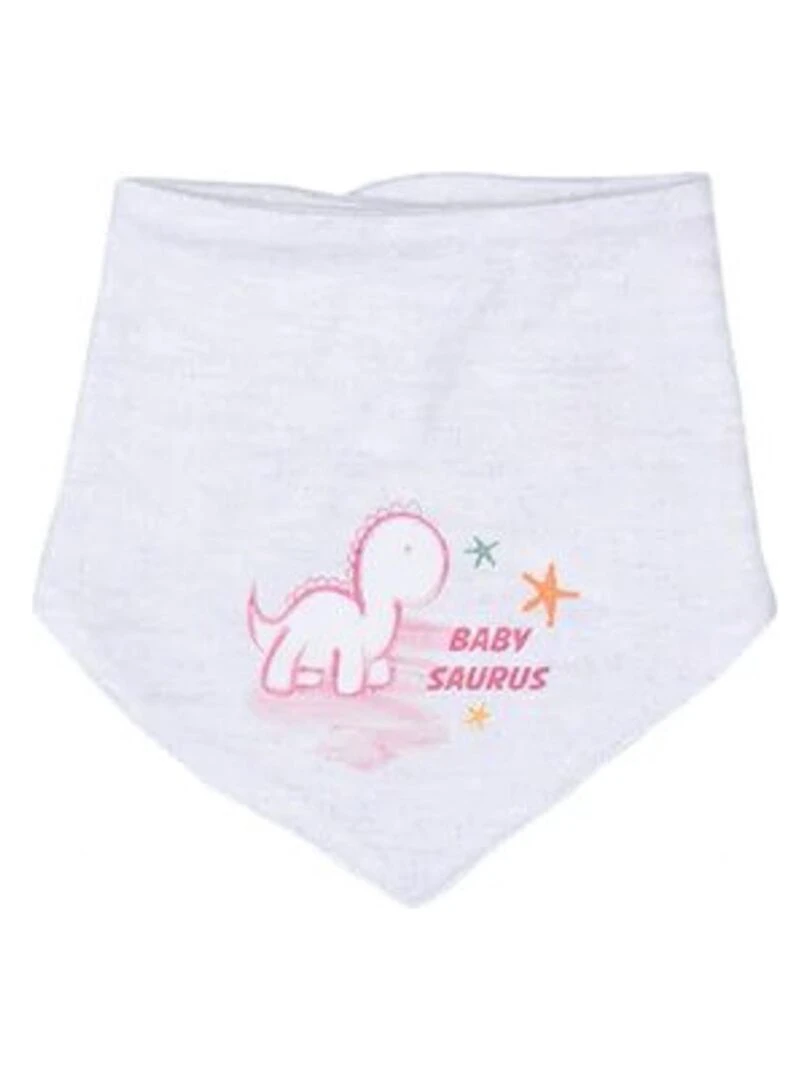 Pyjama bébé avec bandana et bonnet   BABYSAURUS   Rose