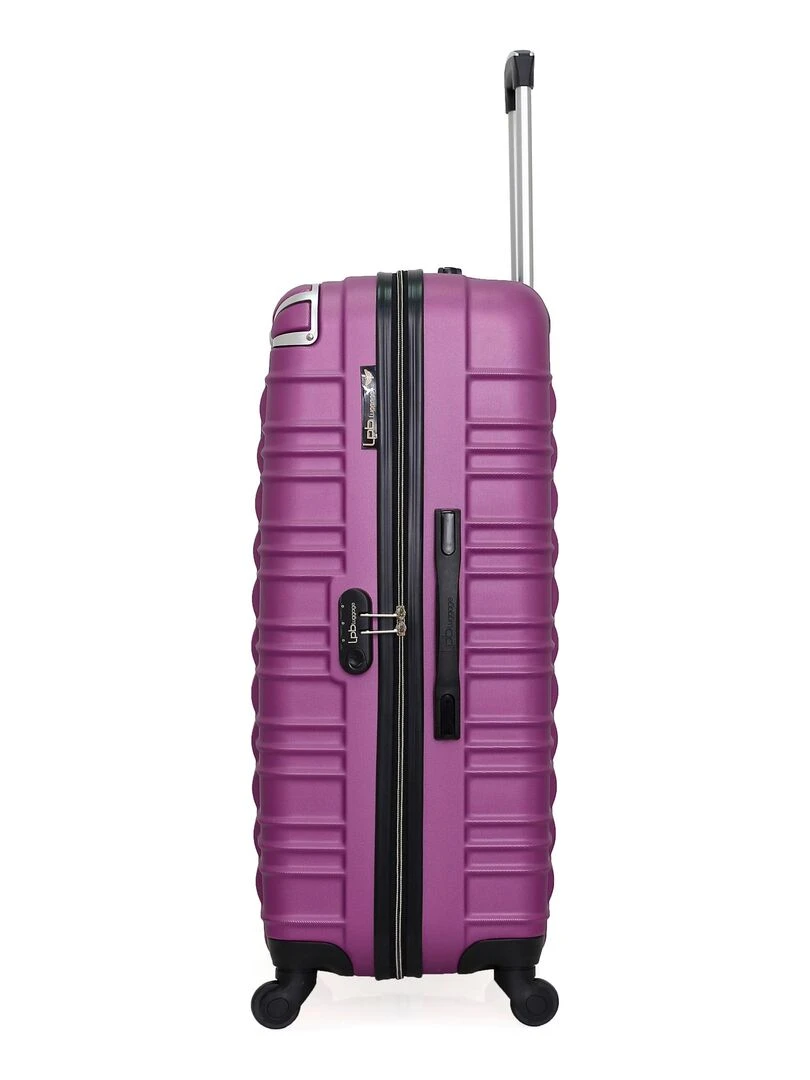 LPB LUGGAGE   VALISE GRAND FORMAT ABS GIULIA 4 ROUES 75 CM   Violet prune
