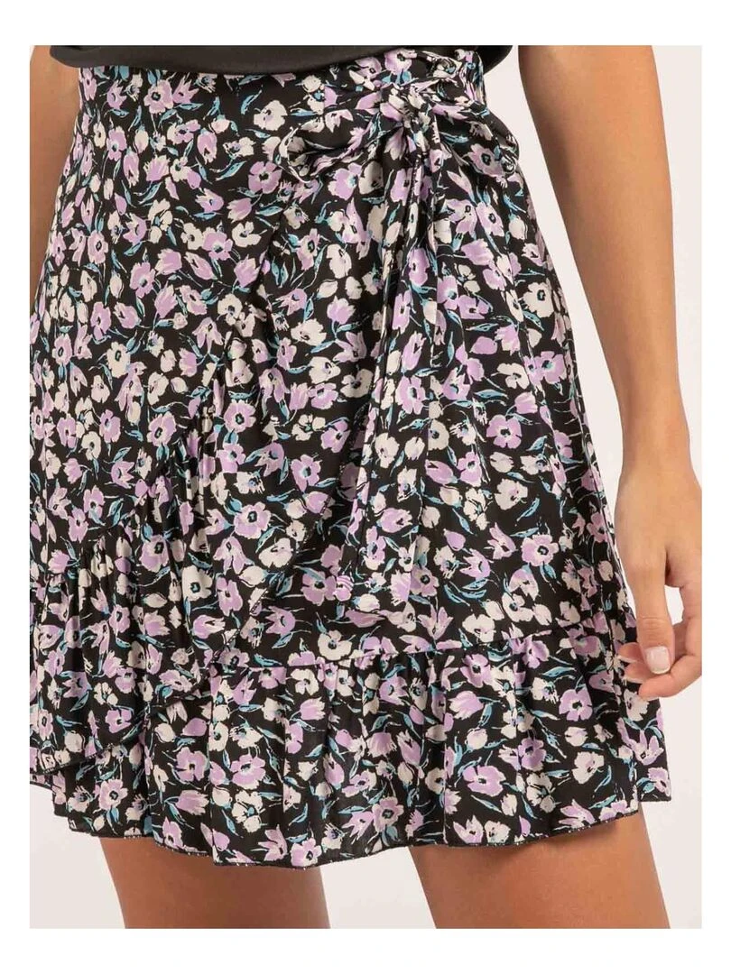 Jupe courte motifs XULIS   Noir