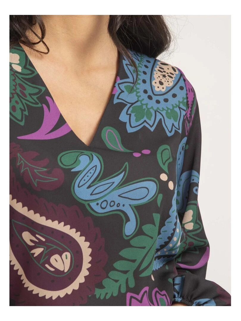 Blouse motifs ONDINE   Noir