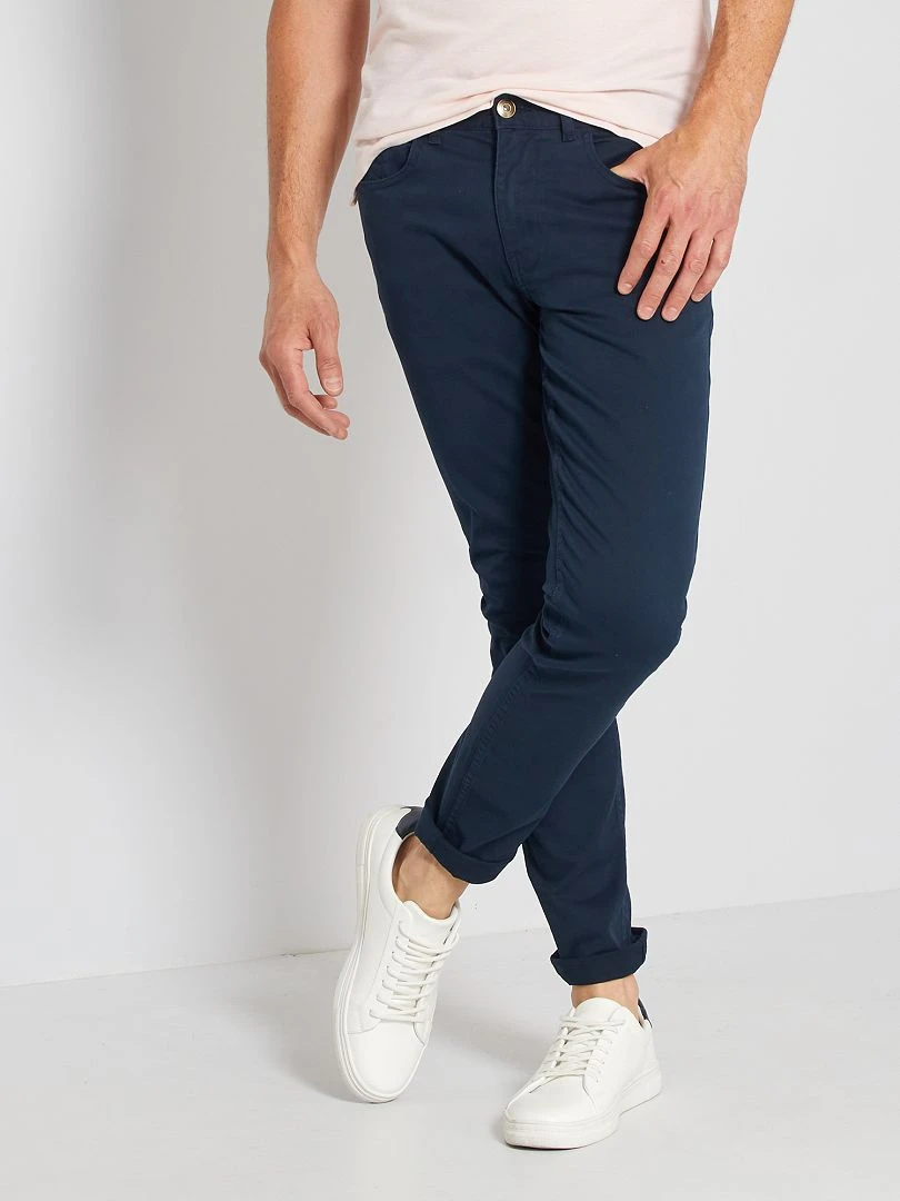 Jean slim 5 poches L32 bleu marine