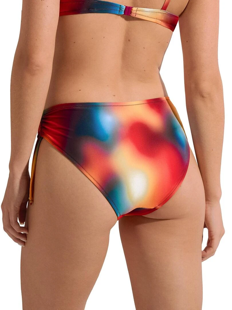 Bas maillot slip de bain taille haute côtés réglables Olympia Multicolore