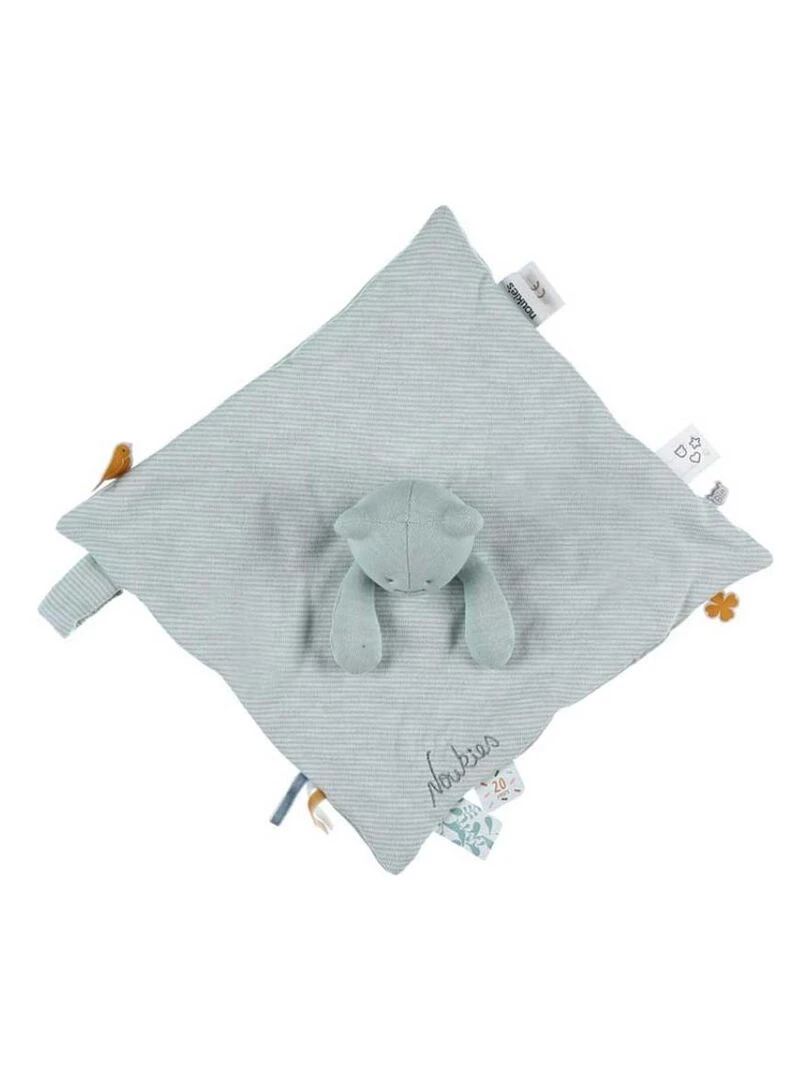 Doudou Plat Attache Sucette Iconiques Nouky Mint Vert d'eau