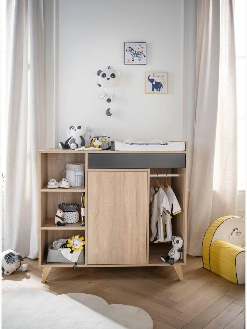 Commode à langer évolutive en bureau   SAUTHON   Gris