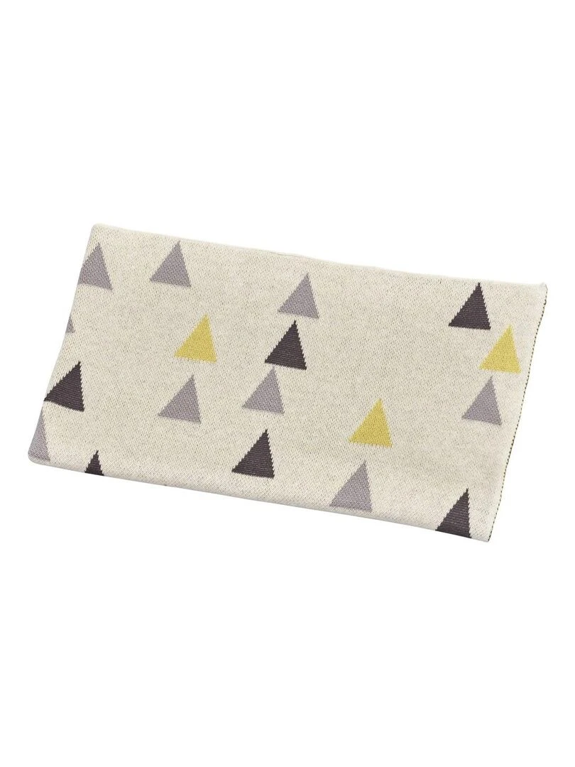Couverture maille en coton beige SAUTHON Beige