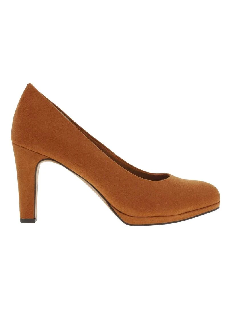 MARCO TOZZI Escarpins talon décroché haut Rouge brique