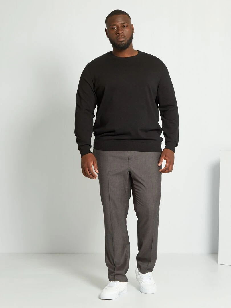 Pull en maille jersey fine jauge noir