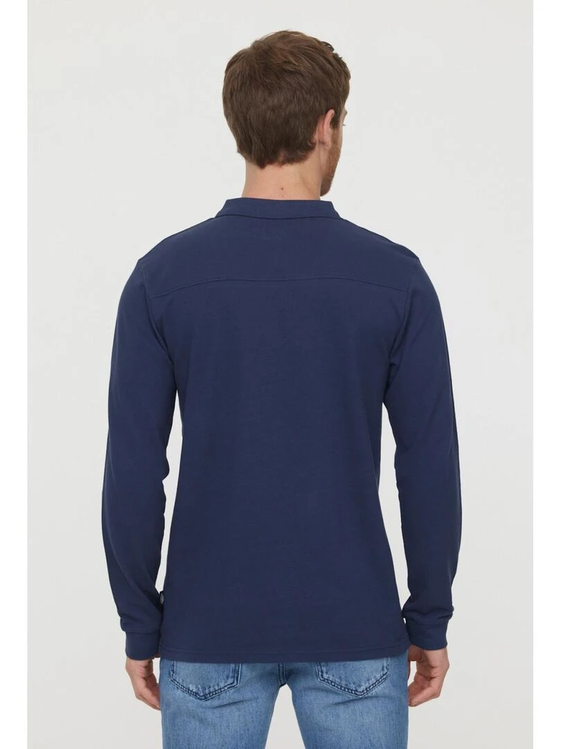 Lee Cooper T Shirt manches longues coton regular BOSPOR Bleu marine