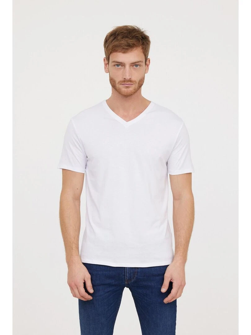 Lee Cooper T Shirt manches courtes coton regular AJESSY Blanc
