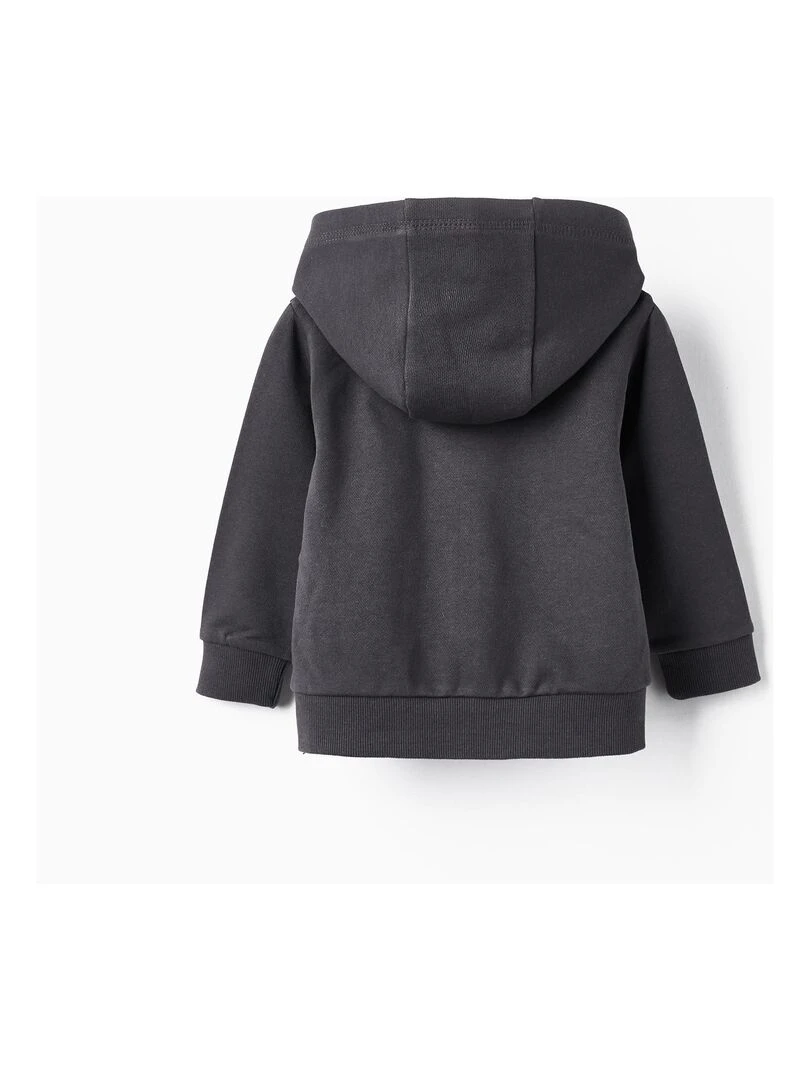 Manteau avec Capuche en Coton pour Bébé Garçon GREAT GOALS GREAT WORLD Gris foncé