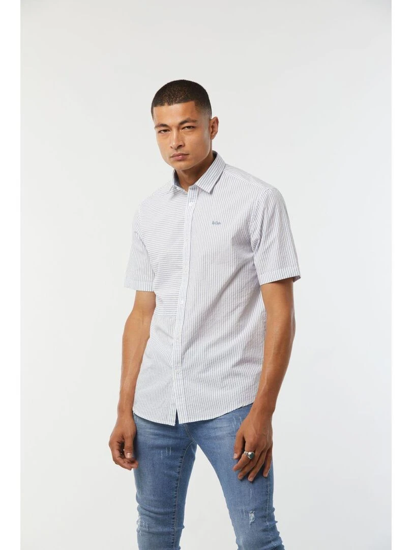 Lee Cooper   Chemise manches courtes coton regular DEPIO   Bleu