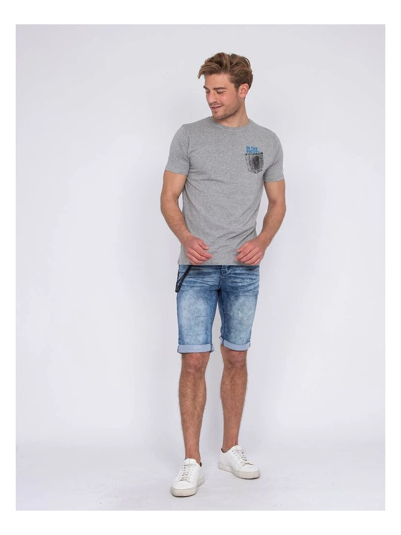 T shirt coton organique NAMPTY   Gris chiné