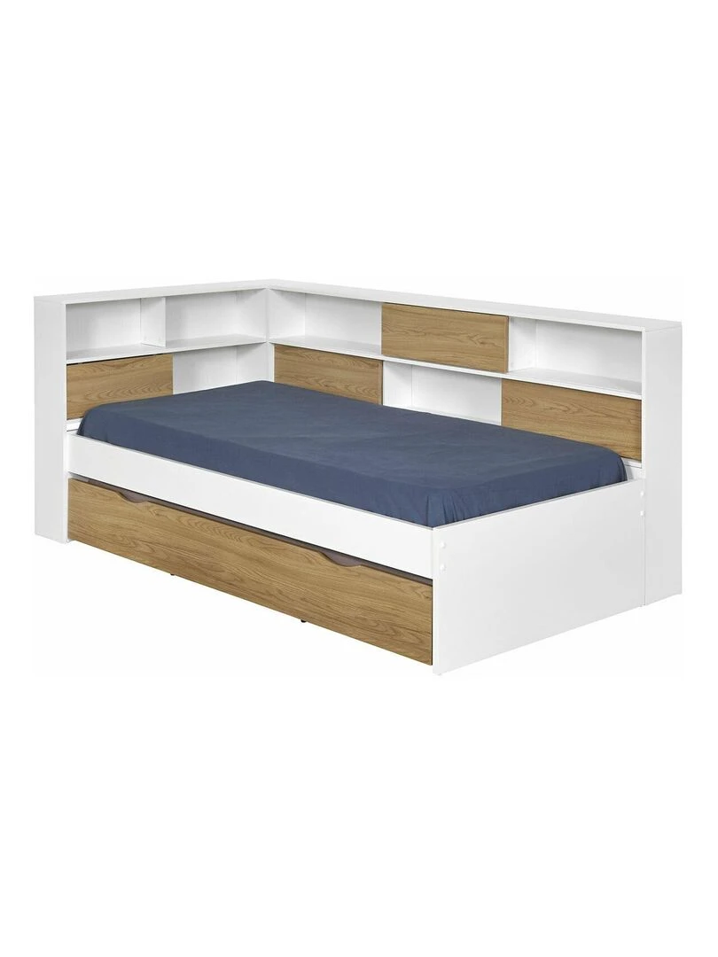 Pack lit cosy gigogne avec 2 matelas Play AKITEN RETAIL Blanc Marron