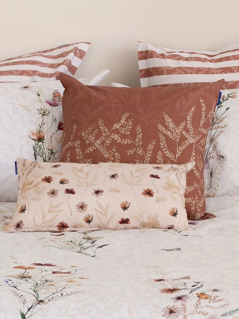 Housse de coussin Wild flowers "Happyfriday"   Blanc