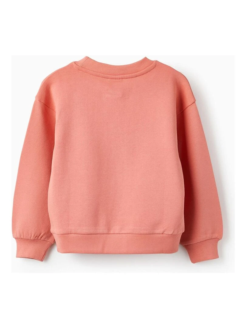 Pull en coton pour fille 'Joyful' THE WAVE TRIBE Orange corail