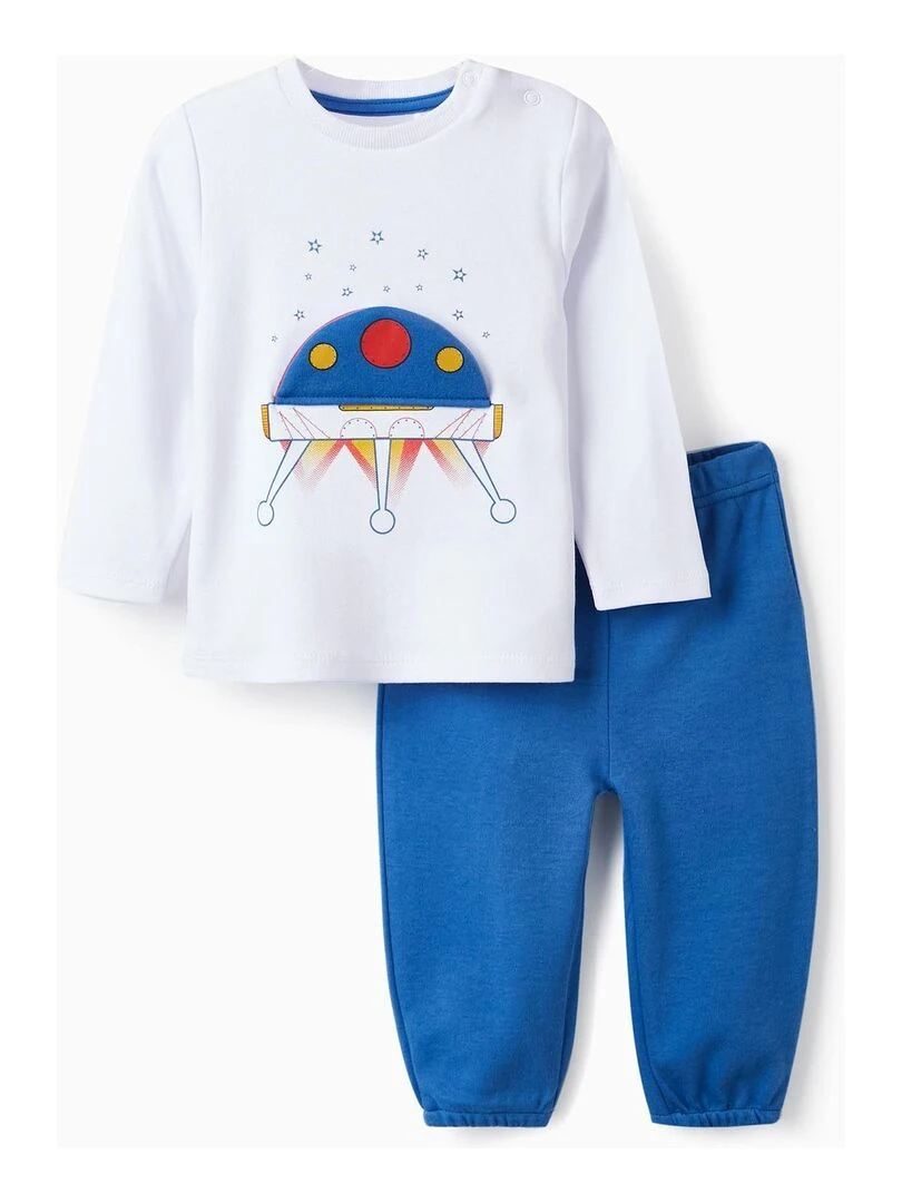 Pyjama en coton avec effet 3D pour bébé garçon 'Nave Espacial' manches longues OUT OF THIS WORLD Bleu