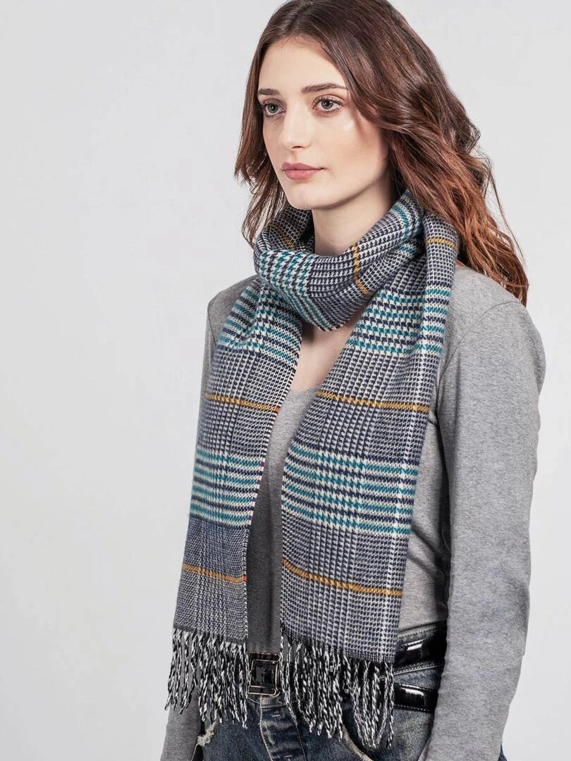 Echarpe Ushi Fabriqué en France Bleu