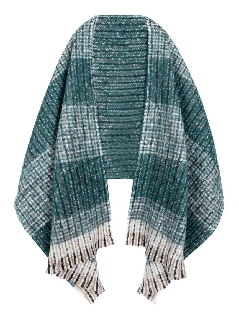 Châle Mohair Leela Fabriqué en France Bleu pétrole