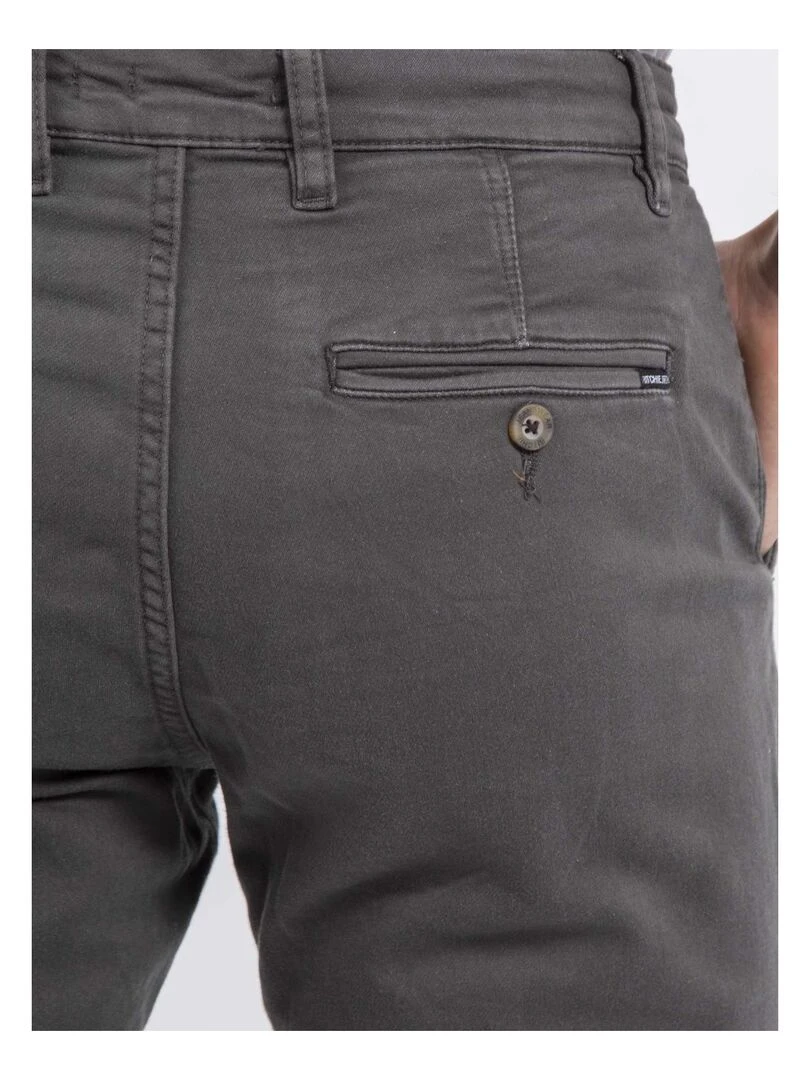 Pantalon chino coupe ajustée VALBACOL   Gris foncé