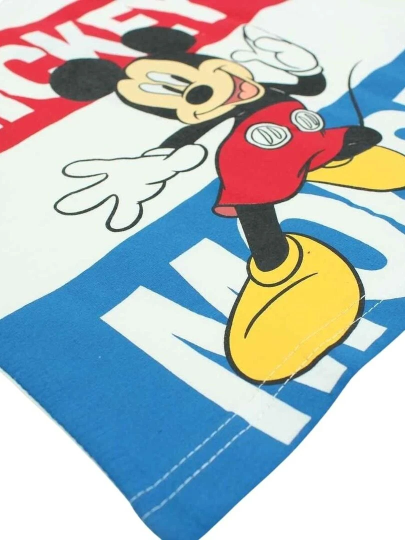 Disney   T shirt garçon imprimé Mickey en coton   Blanc